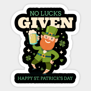 Patricks Day No Lucks Given Sticker